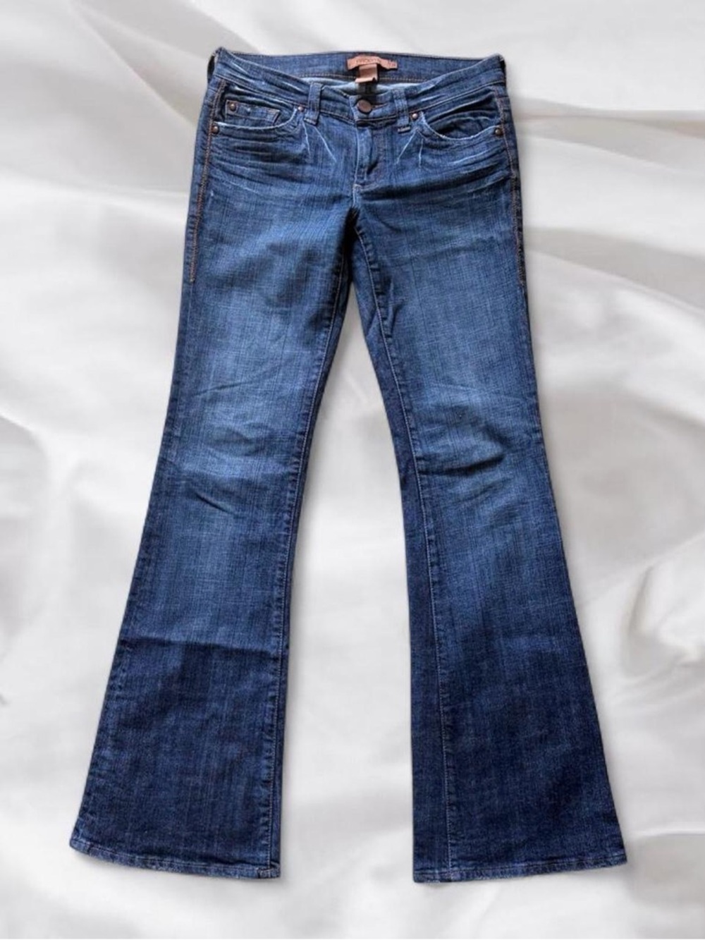 Dark Wash Low Rise Flare Jeans